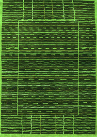 Abstract Green Contemporary Rug, con360grn