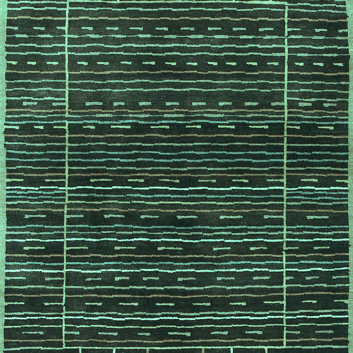 Abstract Turquoise Contemporary Rug, con360turq