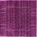 Square Machine Washable Abstract Pink Contemporary Rug, wshcon360pnk