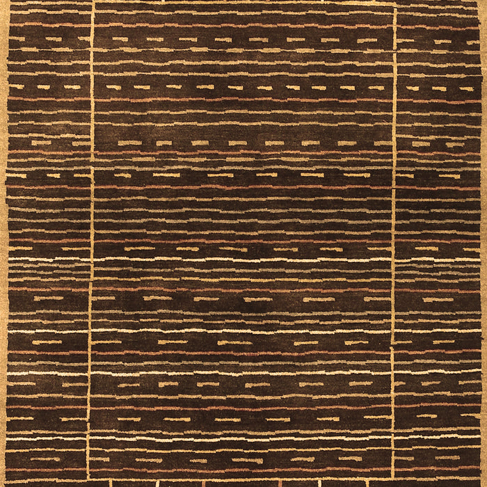 Machine Washable Abstract Brown Contemporary Rug, wshcon360brn
