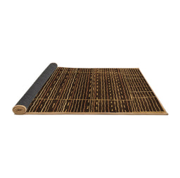 Sideview of Abstract Brown Contemporary Rug, con360brn