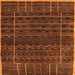 Serging Thickness of Abstract Orange Contemporary Rug, con360org