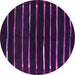 Round Machine Washable Abstract Purple Contemporary Area Rugs, wshcon361pur