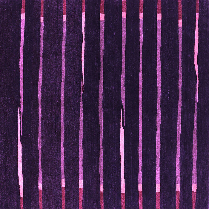 Square Machine Washable Abstract Purple Contemporary Area Rugs, wshcon361pur
