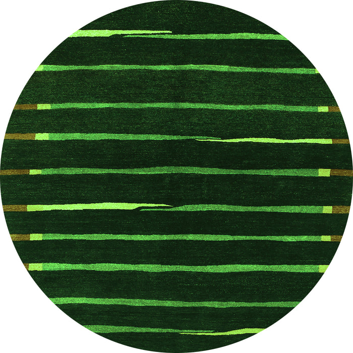 Square Abstract Green Contemporary Rug, con361grn