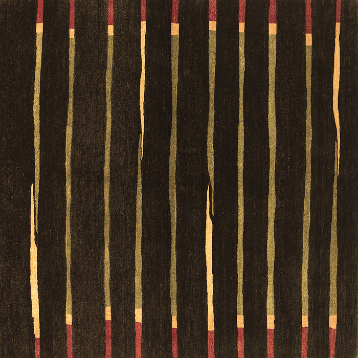 Square Machine Washable Abstract Brown Contemporary Rug, wshcon361brn
