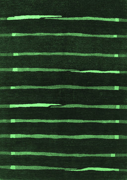 Abstract Emerald Green Contemporary Rug, con361emgrn