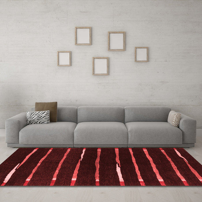 Contemporary Red Washable Rugs