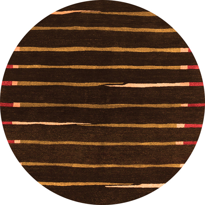 Square Abstract Orange Contemporary Rug, con361org