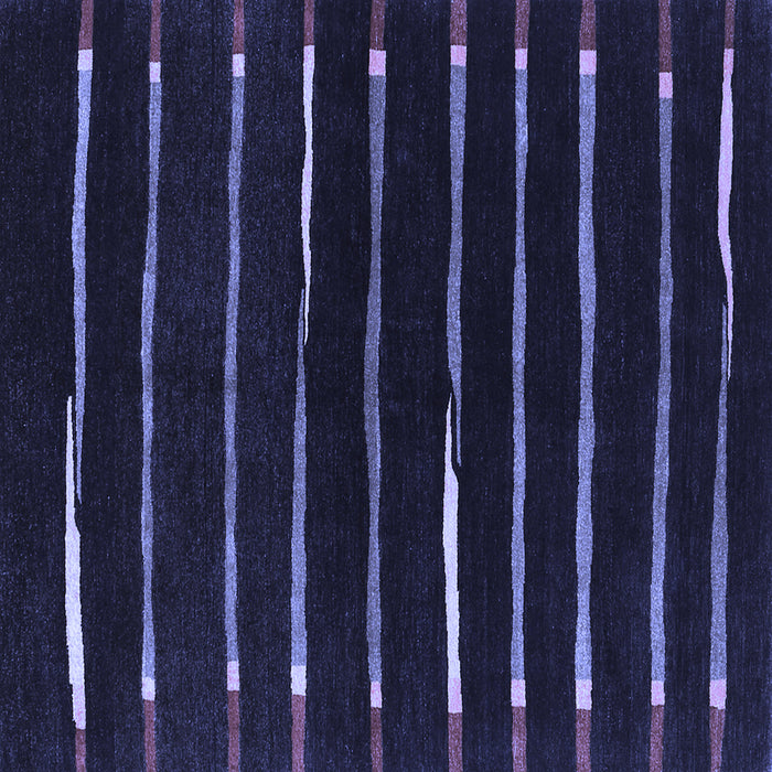 Square Machine Washable Abstract Blue Contemporary Rug, wshcon361blu