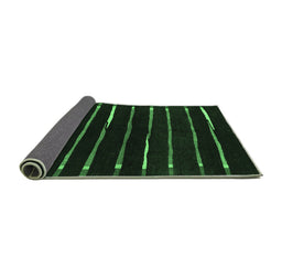Sideview of Abstract Emerald Green Contemporary Rug, con361emgrn