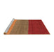 Serging Thickness of Machine Washable Contemporary Neon Red Rug, wshcon362