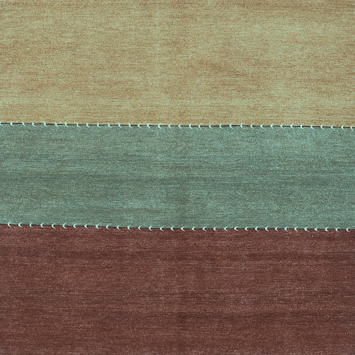 Square Abstract Light Blue Contemporary Rug, con362lblu