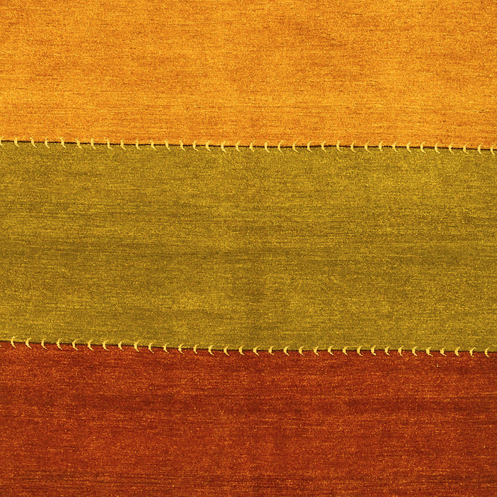 Machine Washable Abstract Yellow Contemporary Rug, wshcon362yw