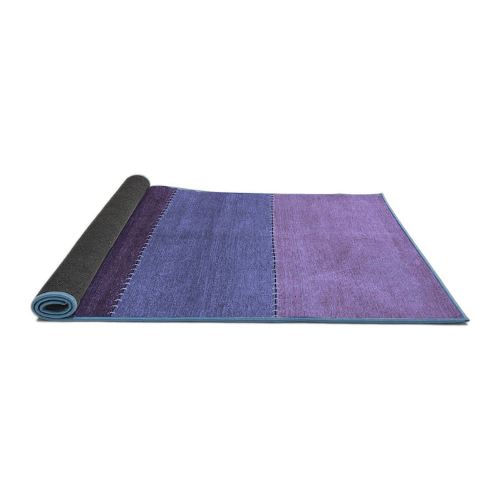 Sideview of Abstract Blue Contemporary Rug, con362blu