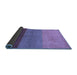 Sideview of Abstract Blue Contemporary Rug, con362blu