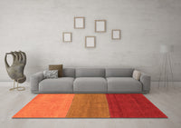 Machine Washable Abstract Orange Contemporary Rug, wshcon362org