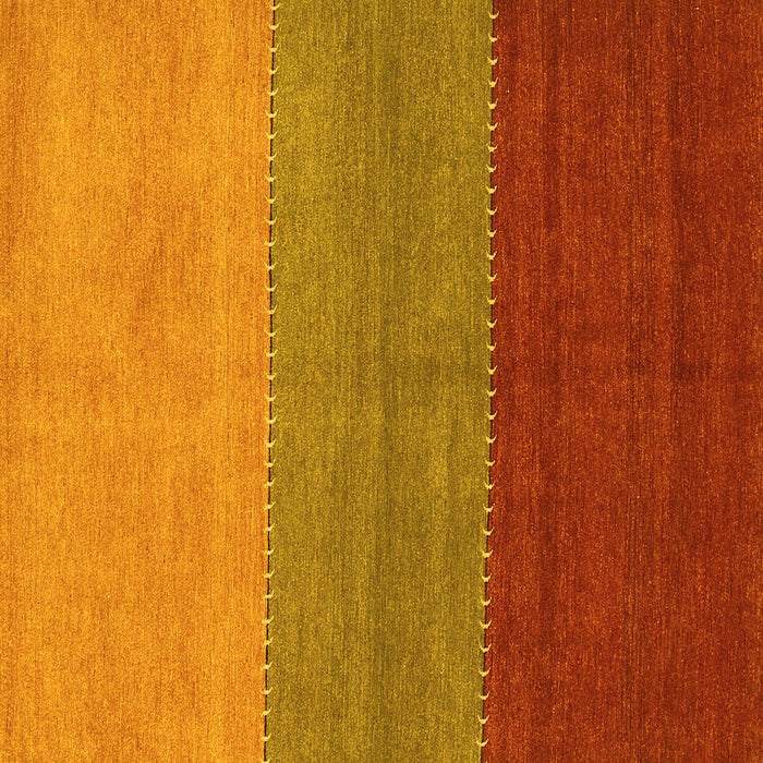 Square Machine Washable Abstract Yellow Contemporary Rug, wshcon362yw