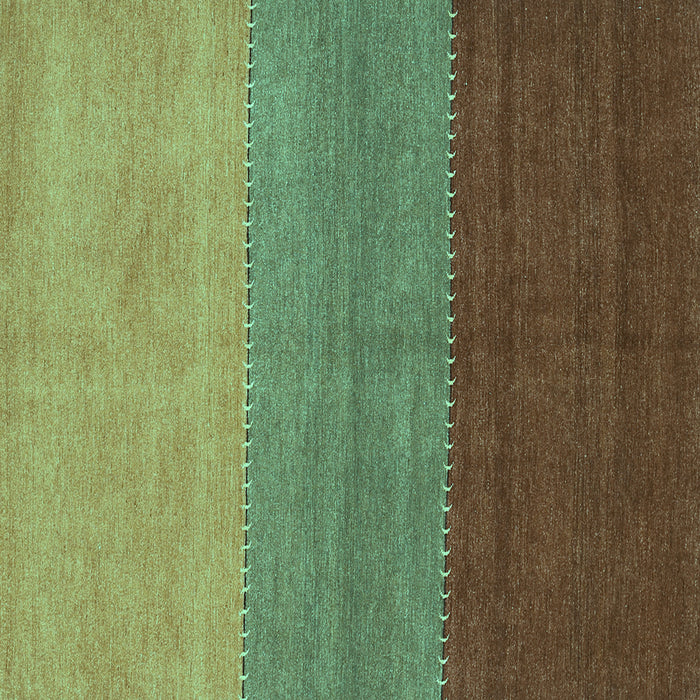 Square Machine Washable Abstract Turquoise Contemporary Area Rugs, wshcon362turq