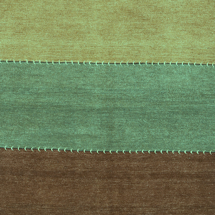 Machine Washable Abstract Turquoise Contemporary Area Rugs, wshcon362turq