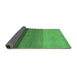 Sideview of Abstract Emerald Green Contemporary Rug, con362emgrn