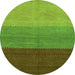 Machine Washable Abstract Green Contemporary Area Rugs, wshcon362grn