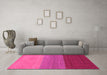 Machine Washable Abstract Pink Contemporary Rug in a Living Room, wshcon362pnk