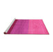 Sideview of Machine Washable Abstract Pink Contemporary Rug, wshcon362pnk