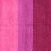 Square Machine Washable Abstract Pink Contemporary Rug, wshcon362pnk