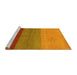 Sideview of Machine Washable Abstract Yellow Contemporary Rug, wshcon362yw