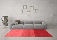 Machine Washable Abstract Red Contemporary Rug, wshcon362red