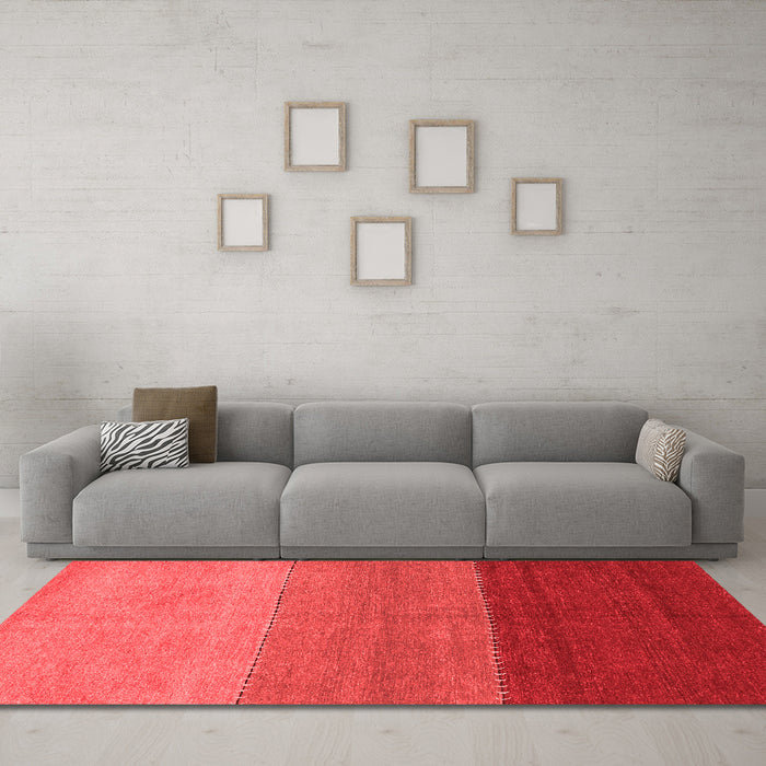 Contemporary Red Washable Rugs