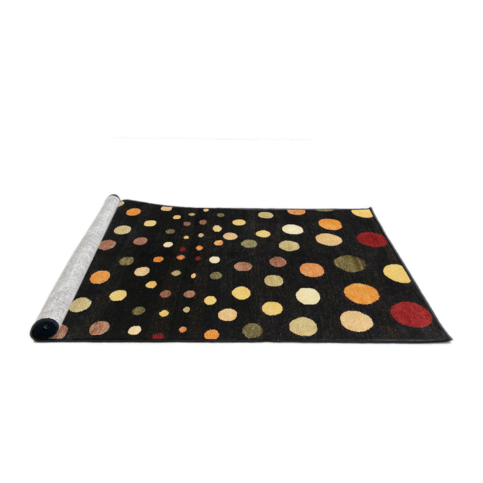 Serging Thickness of Machine Washable Contemporary Midnight Gray Rug, wshcon363