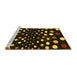 Sideview of Machine Washable Abstract Yellow Contemporary Rug, wshcon363yw