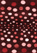 Abstract Red Contemporary Area Rugs