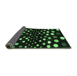 Sideview of Abstract Emerald Green Contemporary Rug, con363emgrn