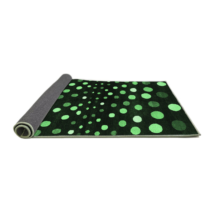 Sideview of Abstract Emerald Green Contemporary Rug, con363emgrn