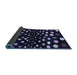 Sideview of Abstract Blue Contemporary Rug, con363blu