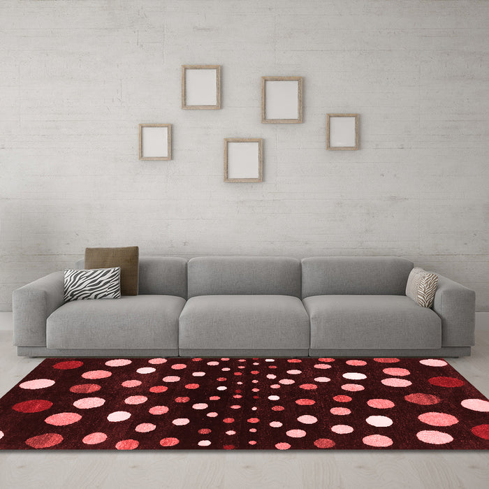 Contemporary Red Washable Rugs