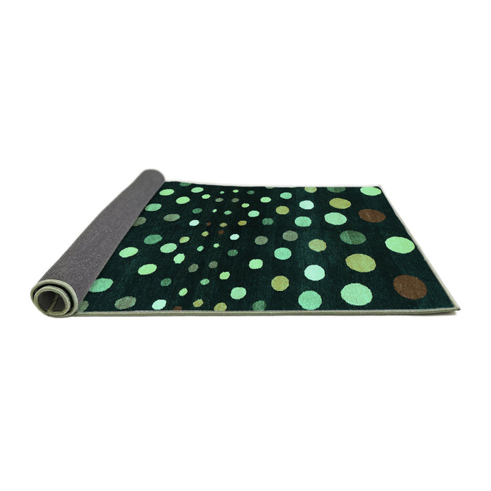 Sideview of Abstract Turquoise Contemporary Rug, con363turq