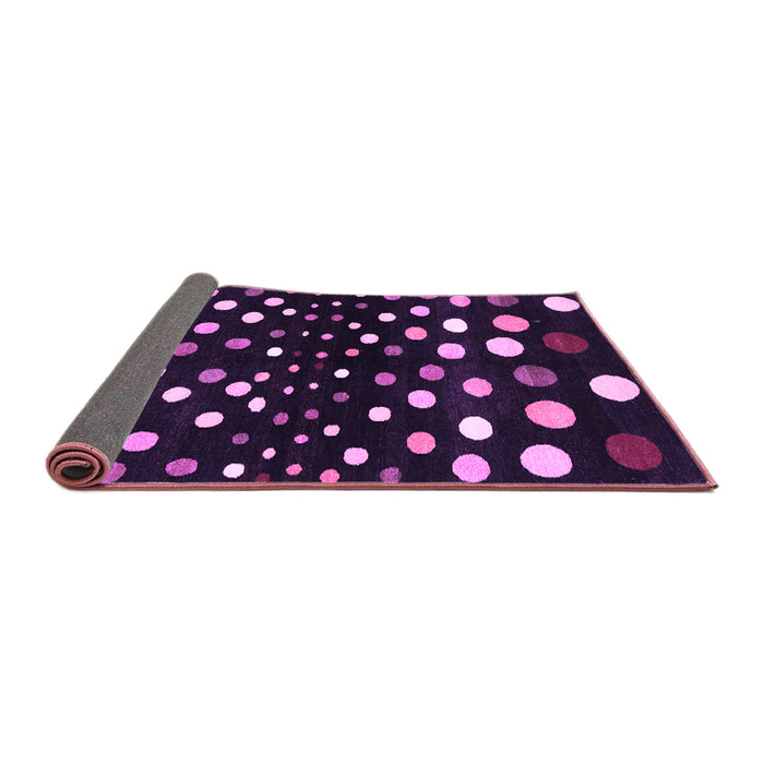 Sideview of Abstract Purple Contemporary Rug, con363pur