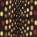 Square Machine Washable Abstract Brown Contemporary Rug, wshcon363brn