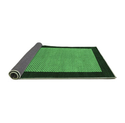 Sideview of Abstract Emerald Green Contemporary Rug, con364emgrn
