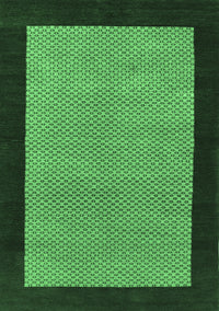 Abstract Emerald Green Contemporary Rug, con364emgrn