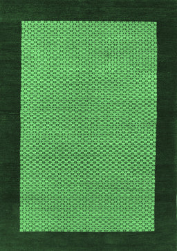 Abstract Emerald Green Contemporary Rug, con364emgrn