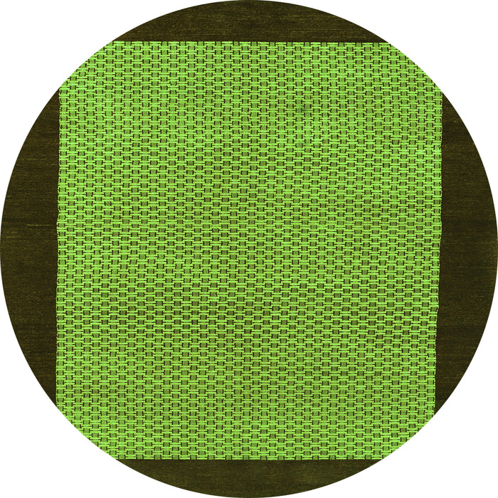 Machine Washable Abstract Green Contemporary Area Rugs, wshcon364grn