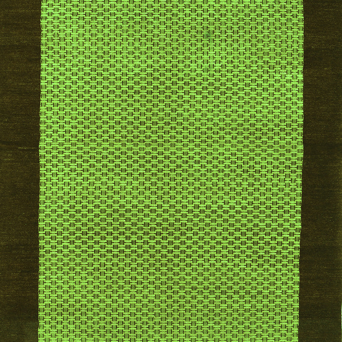 Serging Thickness of Machine Washable Abstract Green Contemporary Area Rugs, wshcon364grn