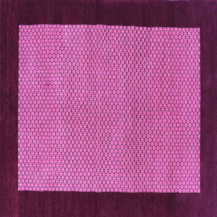 Square Machine Washable Abstract Purple Contemporary Area Rugs, wshcon364pur