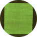 Square Abstract Green Contemporary Rug, con364grn