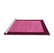 Sideview of Machine Washable Abstract Pink Contemporary Rug, wshcon364pnk